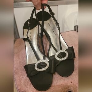 Predictions Black Heels with Silver Accents